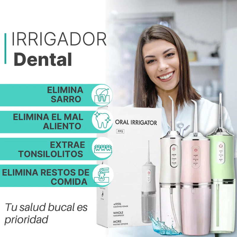 Irrigador Oral Antisarro Recargable com 4 Boquillas !!!
