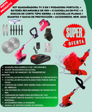 Guadaña Eléctrica 3 en 1 Portátil con Kit de Seguridad