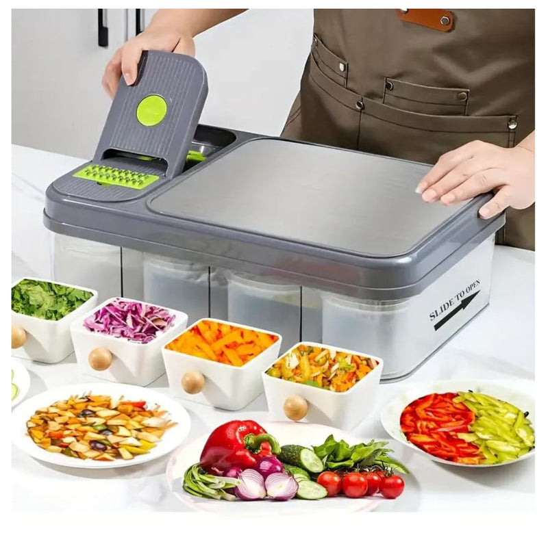Estación de Preparación Mandolina 28 en 1: ¡Transforma tu Cocina!