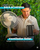 Ventilador Solar Silencioso  Larga Duración Recargable y Ahorrador