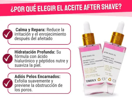 Truly🍓 - Aceite Aclarante Post Afeitado - 90ml - ¡Paga al Recibir!